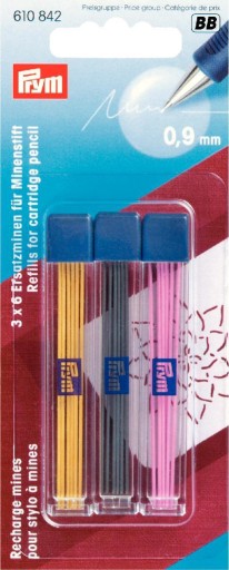 Стираемые стержни для механического карандаша PRYM 610-842 MIX COLOR
