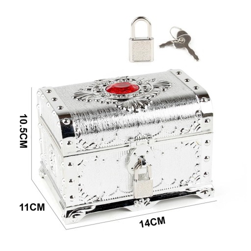 Многофункциональный пиратский сундук Adventure Treasure Chest с призами, серебро