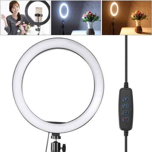 Zestaw lamp pier?cieniowych, 10-calowa lampa pier?cieniowa do selfie