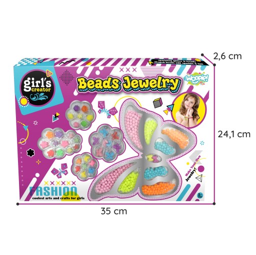MEGA ZESTAW DO ROBIENIA BRANSOLETEK DIY KORALIKI KREATYWNE BIŻUTERIA WOOPIE