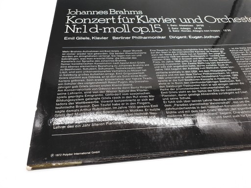 Клавирконцерт No. 1 ре минор, соч. 15 Иоганнес Брамс - Гилельс, Филармония