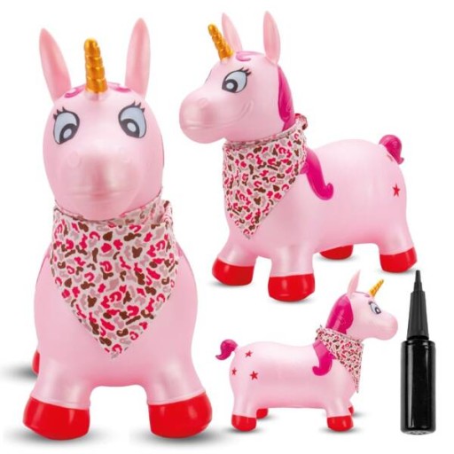 Джемпер детский резиновый UNICORN 60 см розовый для прыжков с насосом