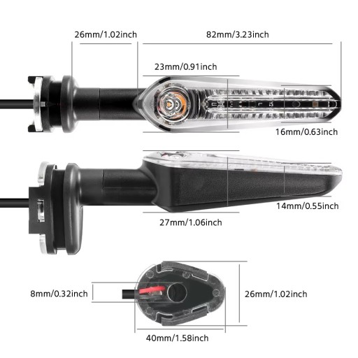 YAMAHA XJ6n FZ6 Fazer FZ8 FZ1 TDM 900 индикаторы x4 LED КОМПЛЕКТ