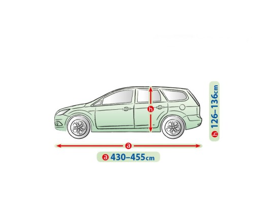 Брезентовый чехол, 3 слоя, авто 430-455 см.