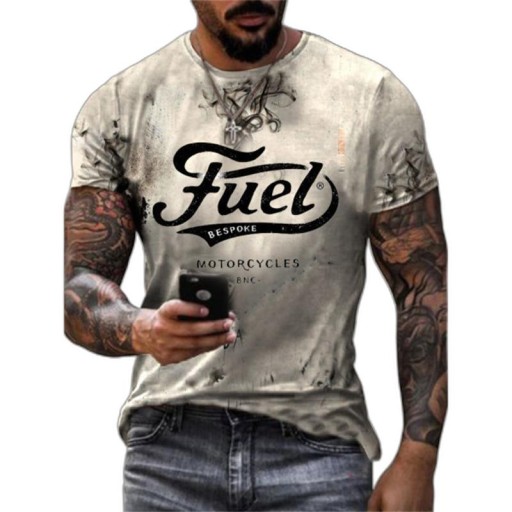Koszulka męska T-shirt wzór 3D Route 66 klasyk M61