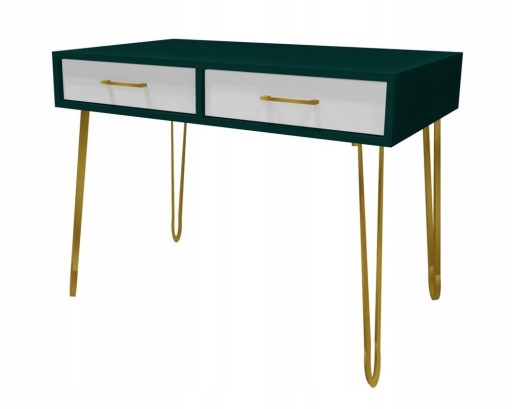 BOTTLE GREEN GLAMOUR письменный стол 120x60, ножки золотые