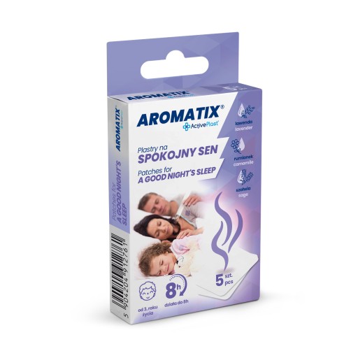 Ароматические патчи AROMATIX для СПОКОЙНОГО СНА с Лавандой 5 шт.