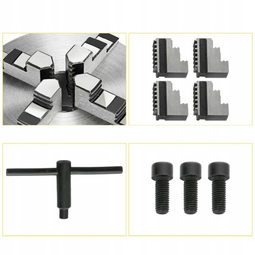 Uchwyt Tokarski 160mm 4-Szczękowy K12-160 Precyzja Trwałość Stal Hartowana