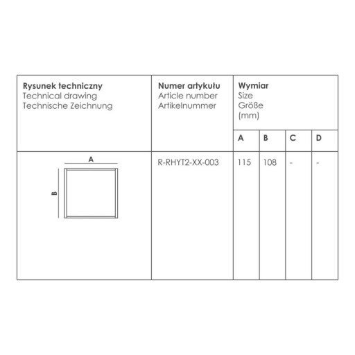 RHYTHM tabliczka informacyjna piktogram toaleta WC 115x108mm