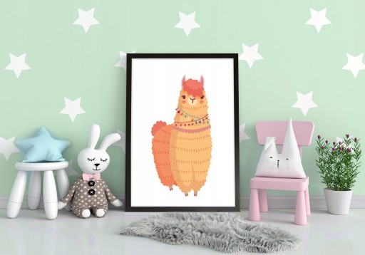 OBRAZ PLAKAT W RAMIE 33x43 cm Alpaka PD324