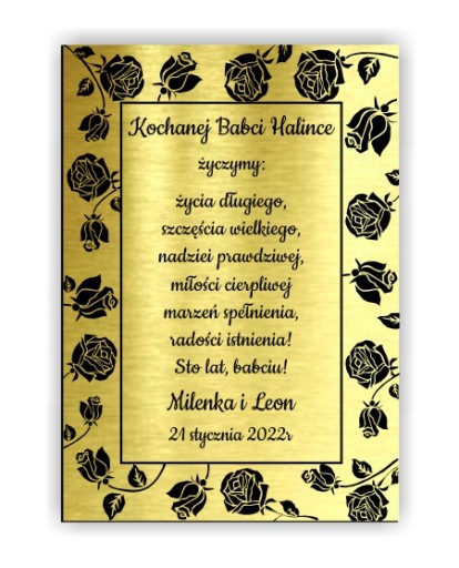 tabliczka życzenia WALENTYNKA GRAWER WALENTYNKI A6