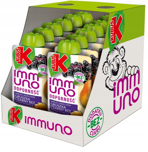 KUBUŚ Immuno Грушевый мусс Черная бузина 100г 12 шт.