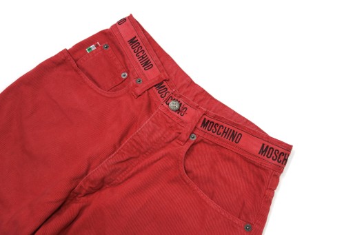 Красные шорты MOSCHINO с завышенной талией и логотипом M 38/ K6