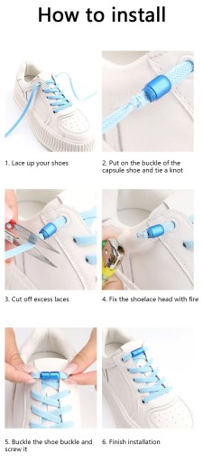1 Pair Elastic No Tie Shoelaces Flat Sneakers