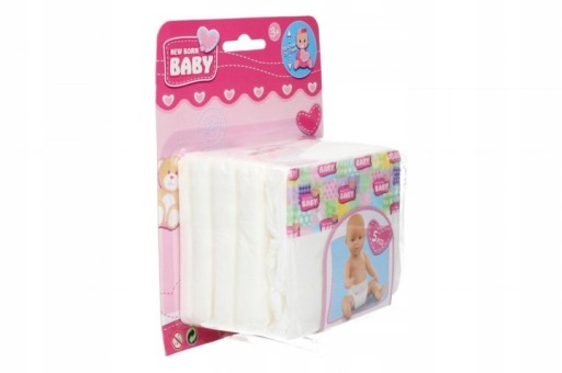 Подгузники для куклы Simba New Born Baby 5 шт 5561906