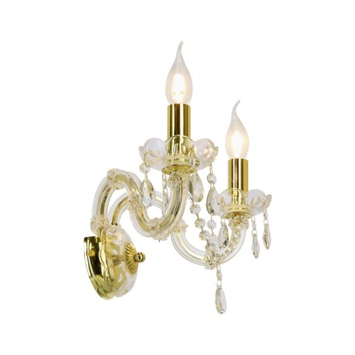 Золотой настенный светильник с кристаллами Candellux