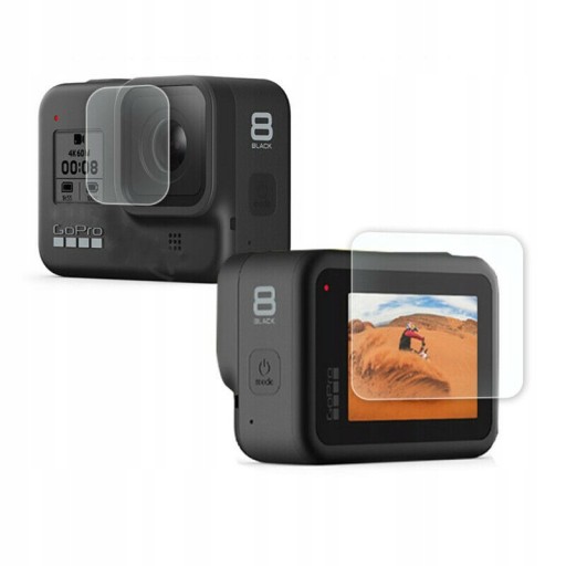 ЗАКАЛЕННОЕ ЗАЩИТНОЕ СТЕКЛО ДЛЯ GOPRO HERO 8 ЧЕРНОЕ