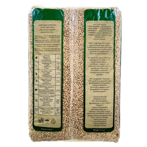 PELLET DRZEWNY PELET DREWNIANY SLAV FOREST Opał zimowy A1 - Paleta 975 KG