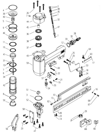 Oring cylindra, zszywacz stolarski 14/50-764 Bizea