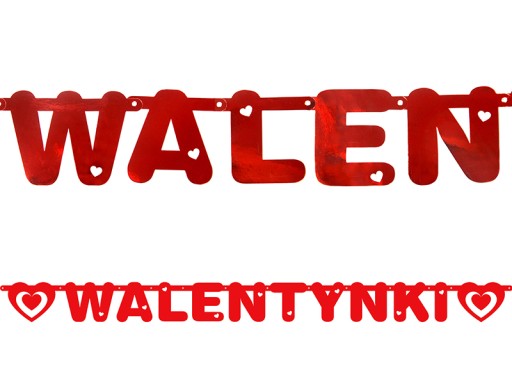 Baner dekoracje ozdoby balony serca na Walentynki
