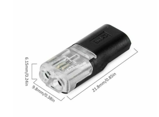 Złączka elektryczna 2P konektor złącze Szybkozłączka spinka LED 2 Pin x2