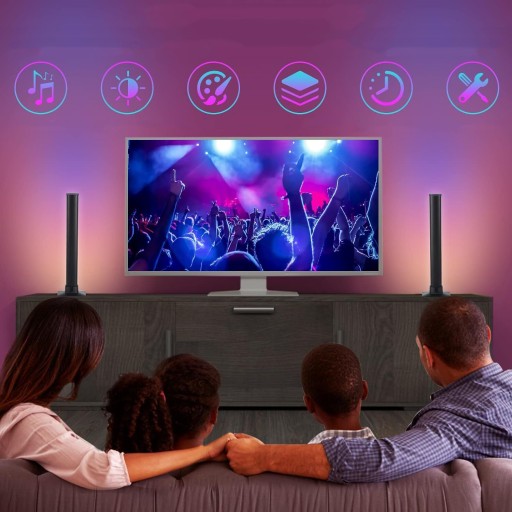 УМНАЯ СВЕТОДИОДНАЯ ЛЕНТА, RGB СВЕТЫ ДЛЯ УКРАШЕНИЯ КОМНАТЫ ИГРОВОГО ТВ, ПК