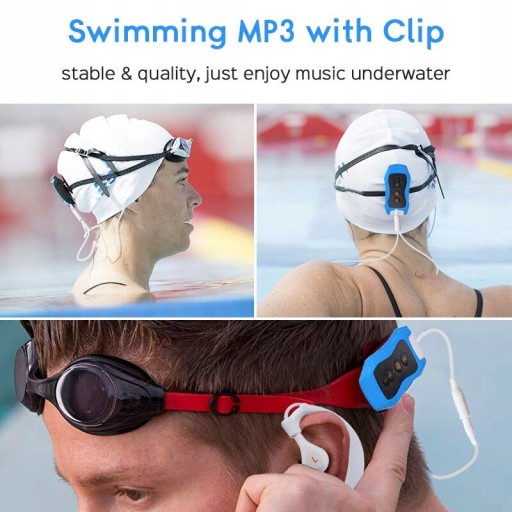 Водонепроницаемый плавательный Mp3-плеер-радио с наушниками