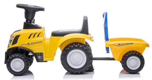 ИГРУШКА-ТРАКТОР-ТОЛКАТЕЛЬ С ПРИЦЕПОМ NEW HOLLAND: СВЕТ И ЗВУК