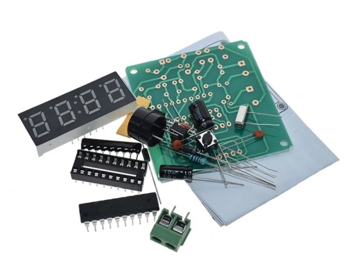 Elektroniczny zegar led 40x16 mm 4-bit podtrzymanie DIY KIT