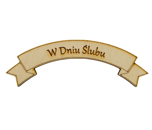 Tabliczka z napisem napis W Dniu Ślubu grawer 12cm