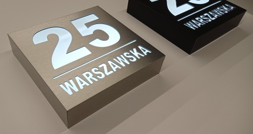 ПОДСВЕТЕННЫЙ, СВЕТЯЩИЙСЯ СВЕТОДИОДНЫЙ НОМЕР ДОМА - 30см x 30см