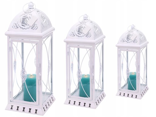 Комплект фонарей WHITE LANTERNS STAR 28 40 56 см XL