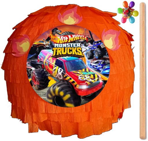 PINIATA MONSTER TRUCKS МАШИНЫ HOT WHEELS + БЕСПЛАТНЫЕ ПОДАРКИ