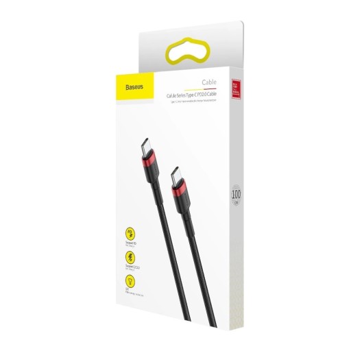 Кабель Baseus CATKLF-G91 USB-C USB-C PD QC 60 Вт 3 А 480 Мбит с 1 м
