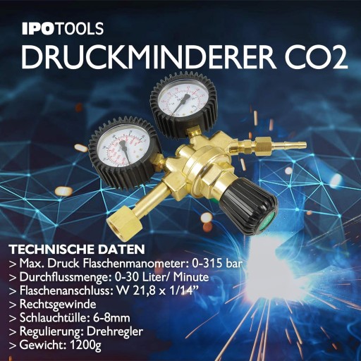 Регулятор давления IPOTOOLS для сварочного аппарата аргона/CO2 315 бар