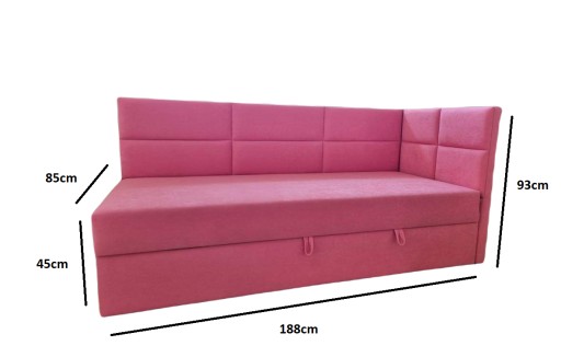 Łóżko dziecięce 80 sofa tapczan premium