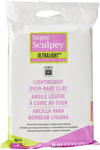 ГЛИНА SUPER SCULPEY SCULPING Polyform Ultralight White 227г