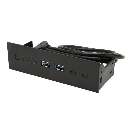 5,25-дюймовая передняя панель, 2 порта USB, оптический привод, USB 3.0–19 на передней панели