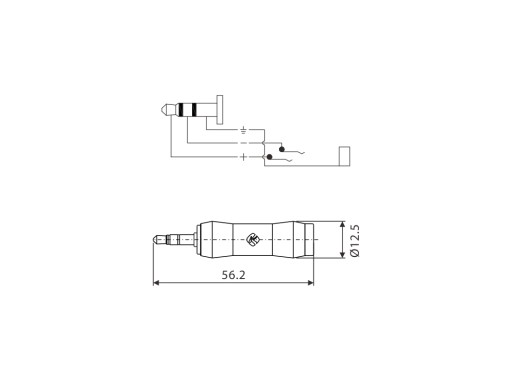 АДАПТЕР MINI JACK 3.5 JACK 6.3 СТЕРЕО АДАПТЕР