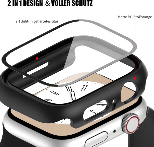 JZK Набор из 4 защитных чехлов для Apple Watch SE 2/SE/6/5/4 40 мм (3385)