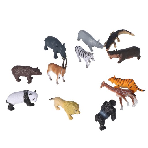 12 sztuk zwierzęta z dżungli figurki realistyczne