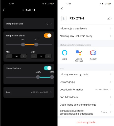 Датчик температуры и влажности Zigbee Tuya с Excel