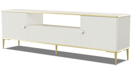 Szafka RTV PETRA 180 cm 2D1S kaszmir nóżki złote