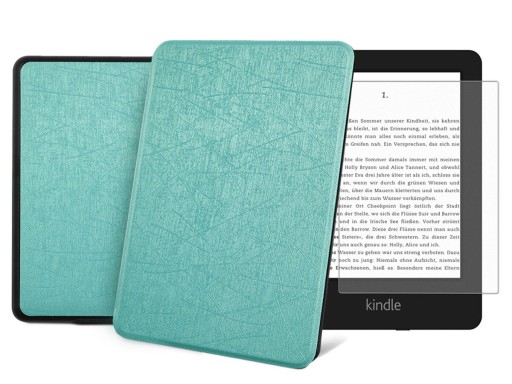 Кожаный смарт-чехол Alogy для Kindle Paperwhite 4, синий, глянцевый