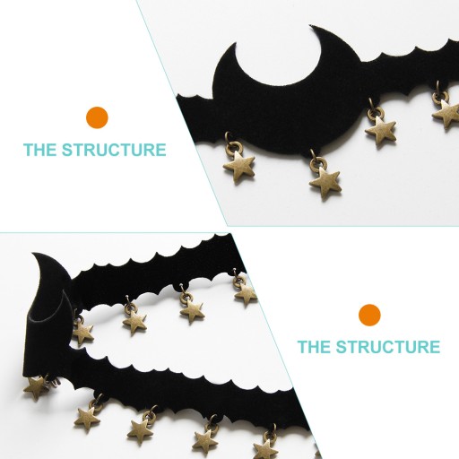 Księżyc Choker Halloween rekwizyt Cosplay łań
