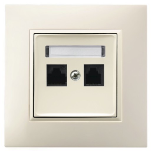 ИНТЕРНЕТ-РОЗЕТКА RJ45 2X ARIA ECRU