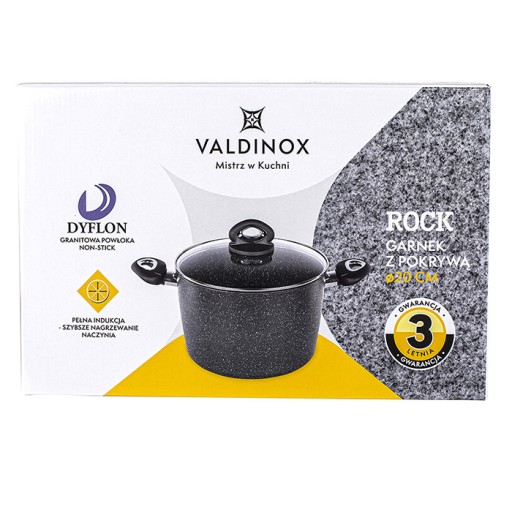 Набор кастрюль Valdinox Rock с прочным покрытием, алюминий, 6 шт. газовая индукция
