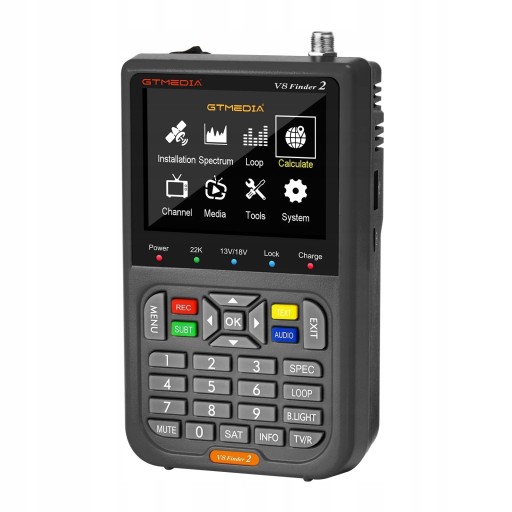 ИЗМЕРИТЕЛЬ СПУТНИКОВОГО СИГНАЛА V8 FINDER2 3,5-дюймовый ЖК-дисплей