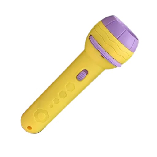 Projektor mini ręczny latarka 2 w 1 żółty dla dzieci 7606Z