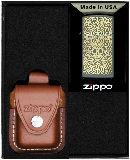 Подарочный набор ZIPPO SKULL DESIGN SLIM*№2